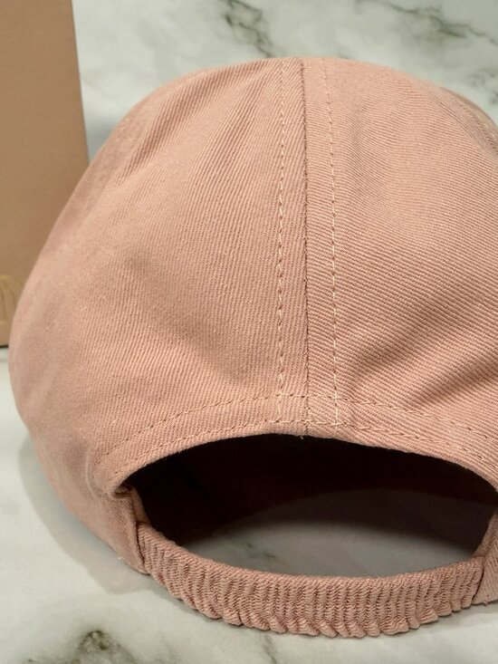 MIU MIU Drill Baseball Cap Pink Brand New with Original Bag main image 12